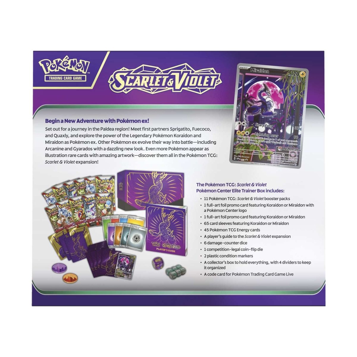 Pokémon TCG: Scarlet & Violet Pokémon Center Elite Trainer Box (Miraidon) - Image 10
