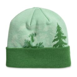 Alternative view of Leafeon Pokémon Holiday Green Knit Beanie (One Size-Adult)