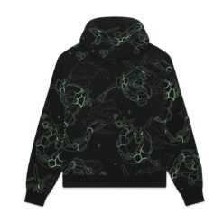 Alternative view of Pokémon × Dolly Noire: Rayquaza Pattern Black Hoodie - Adult