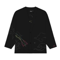Pokémon × Dolly Noire: Rayquaza Pattern Black Cardigan - Adult